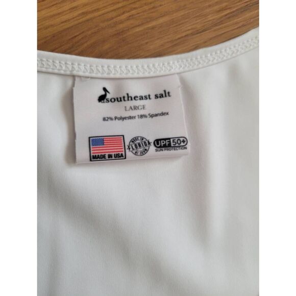 Women's Southeast Salt Sundress/Cover-up Pink and White Tropical Beach Palm Tree - Picture 3 of 6